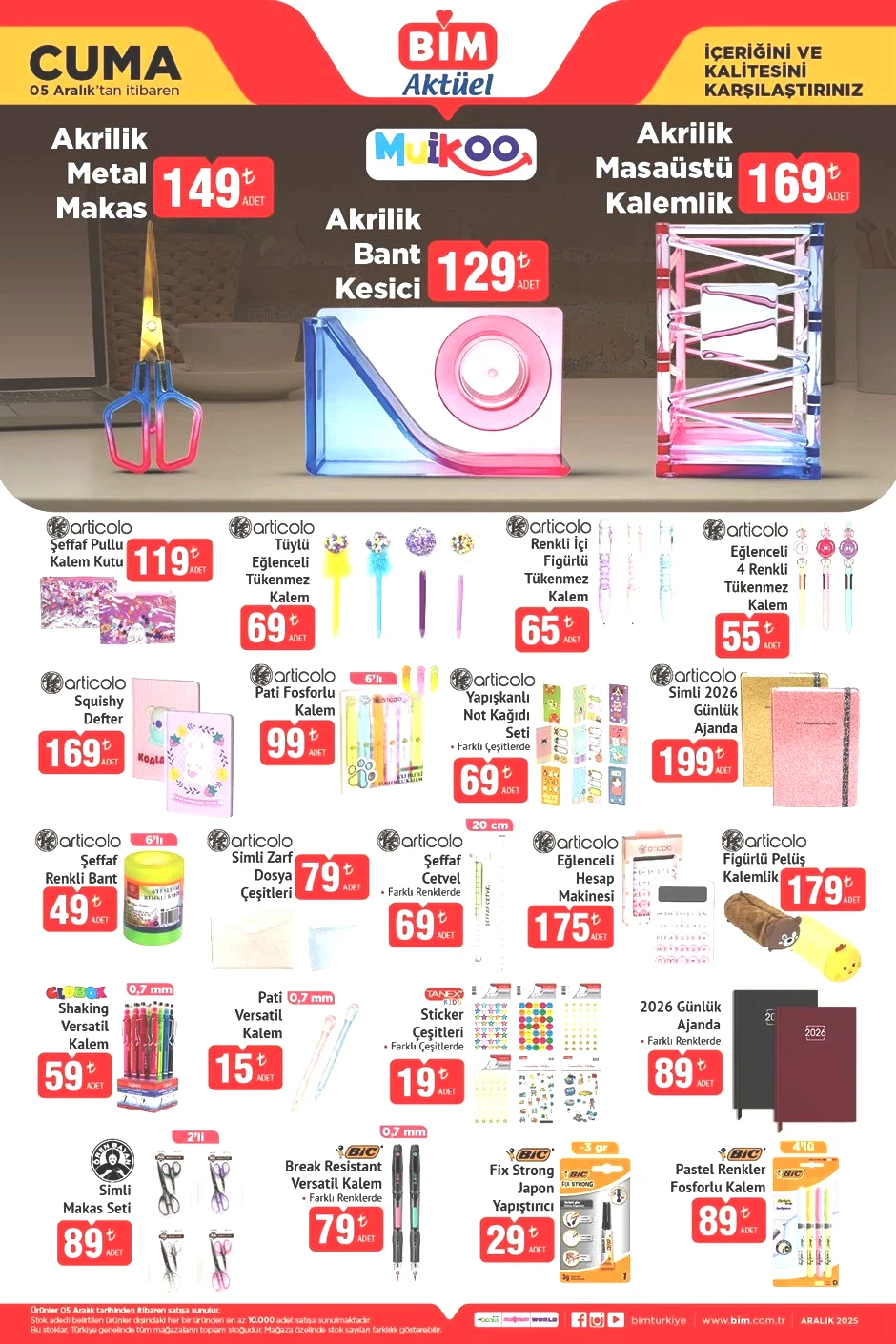 YENİ HAFTA BİM AKTÜEL ÜRÜNLER 2-5 ARALIK 2025 KATALOĞU (BİM BROŞÜRÜ) || Bimde bu hafta neler var Bim afişi Buharlı Mop, Nokia Tuşlu Cep Telefonu getiriyor YENİ HAFTA BİM AKTÜEL ÜRÜNLER 2-5 ARALIK 2025 KATALOĞU (BİM BROŞÜRÜ) || Bimde bu hafta neler var Bim afişi Buharlı Mop, Nokia Tuşlu Cep Telefonu getiriyor