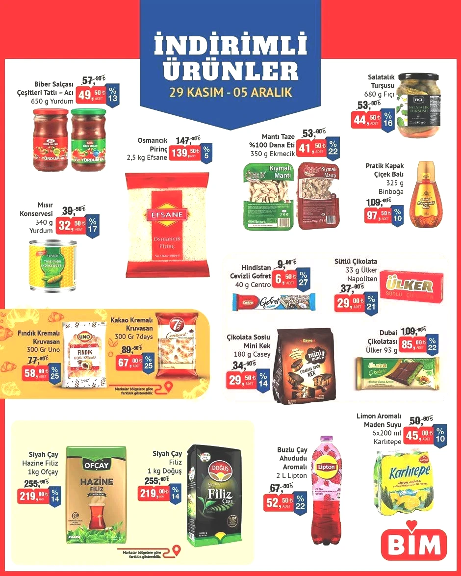 29 KASIM-5 ARALIK BİM AKTÜEL İNDİRİMLERİ 29 KASIM-5 ARALIK BİM AKTÜEL İNDİRİMLERİ