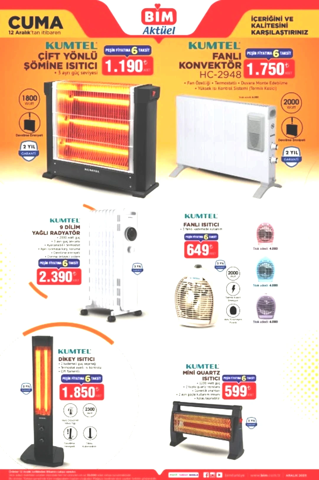 BİM'e dikey ısıtıcı geliyor! 12 Aralık 2025 BİM katalog yayınlandı! 1